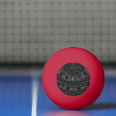 Charcoal Mandala Ping Pong Ball (Net)