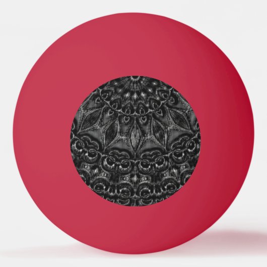 Charcoal Mandala Ping Pong Ball (Voorkant)