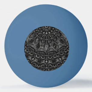 Charcoal Mandala Ping Pong Ball