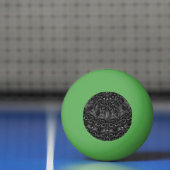 Charcoal Mandala Ping Pong Ball (Net)