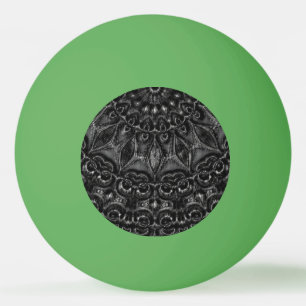Charcoal Mandala Ping Pong Ball