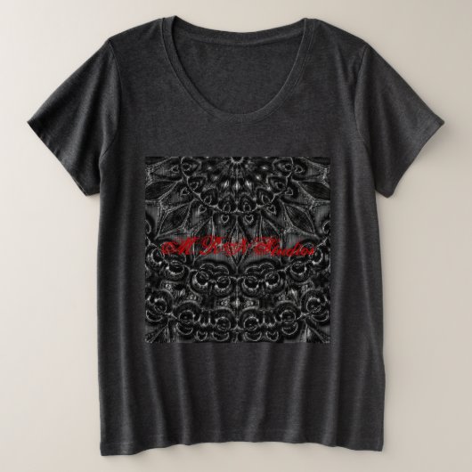 Charcoal Mandala Plus size T-Shirt (Design voorkant)