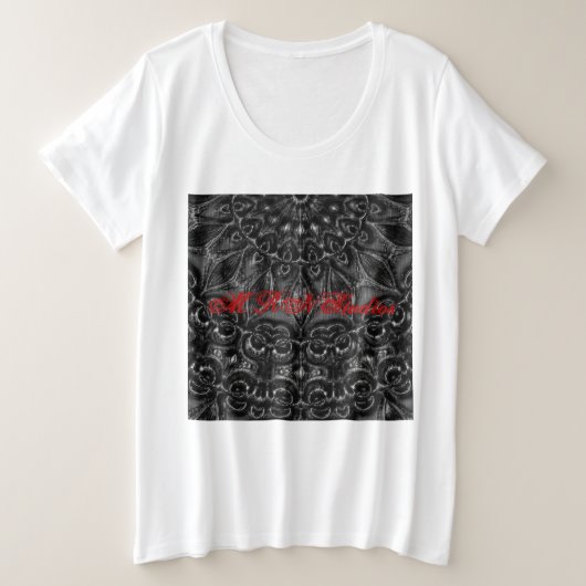 Charcoal Mandala Plus size T-Shirt (Design voorkant)