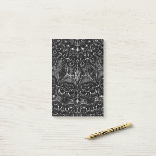 Charcoal Mandala Post-it Notes (Op bureau)