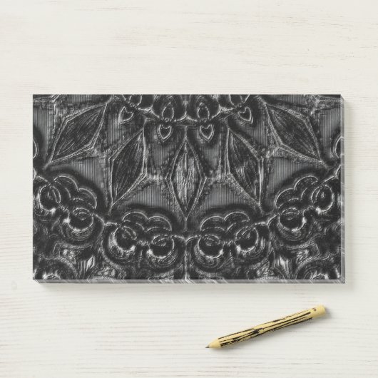 Charcoal Mandala Post-it Notes (Op bureau)