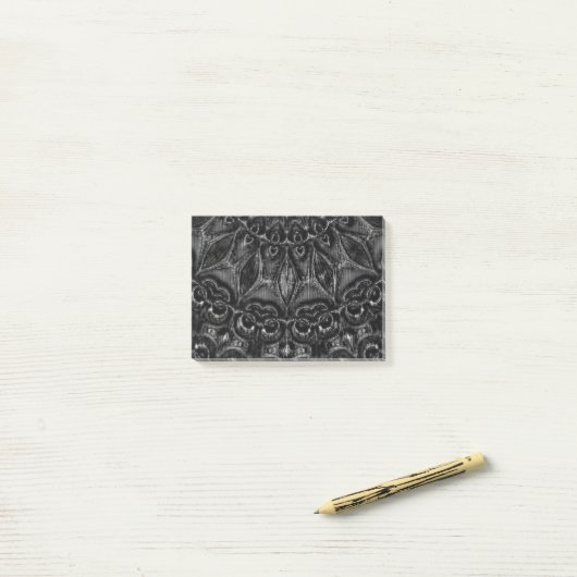 Charcoal Mandala Post-it Notes (Op bureau)