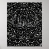 Charcoal Mandala Poster (Voorkant)