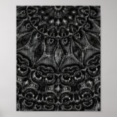 Charcoal Mandala Poster (Voorkant)