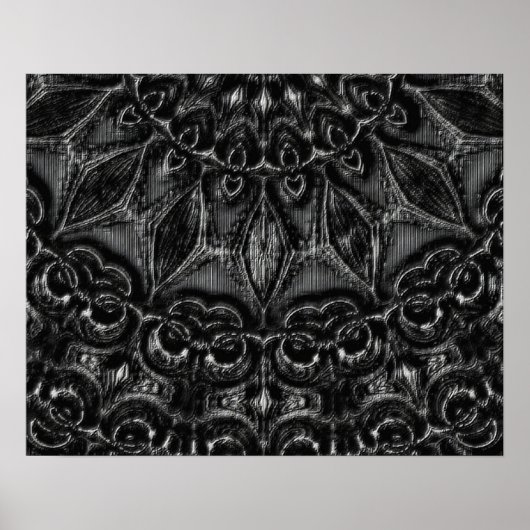 Charcoal Mandala Poster (Voorkant)