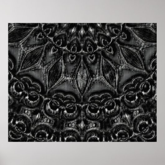 Charcoal Mandala Poster (Voorkant)