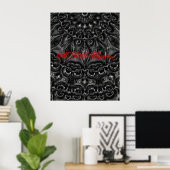 Charcoal Mandala Poster (Thuiskantoor)