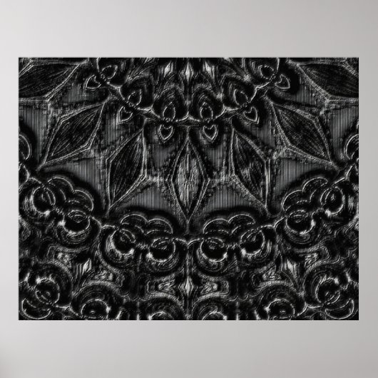 Charcoal Mandala Poster (Voorkant)