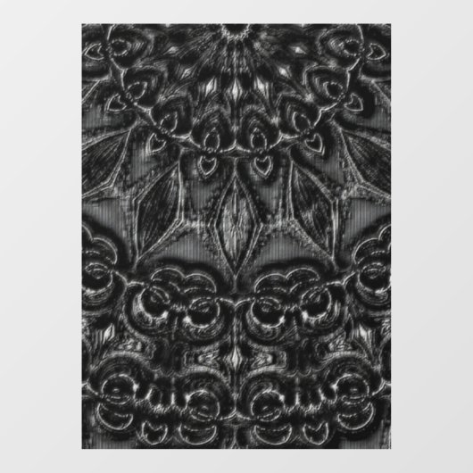 Charcoal Mandala Raamsticker (Vel)