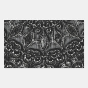 Charcoal Mandala Rechthoekige Sticker