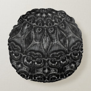 Charcoal Mandala Rond Kussen