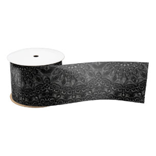 Charcoal Mandala Satin Ribbon Satijnen Lint