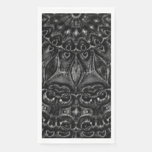 Charcoal Mandala Servet (Voorkant)