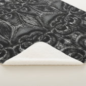 Charcoal Mandala Sherpa Deken (3/4)