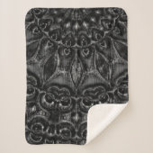 Charcoal Mandala Sherpa Deken (Voorkant)