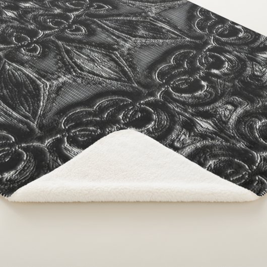 Charcoal Mandala Sherpa Deken (3/4)