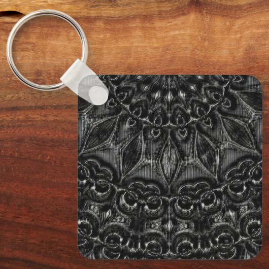Charcoal Mandala Sleutelhanger (Voorkant)