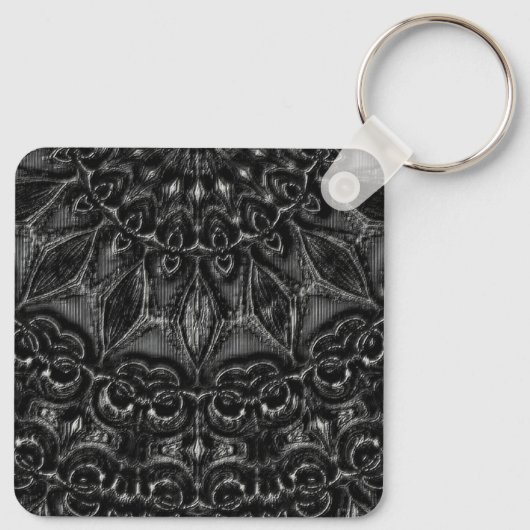 Charcoal Mandala Sleutelhanger (Achterkant)