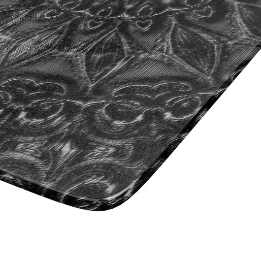 Charcoal Mandala Snijplank (Hoek)