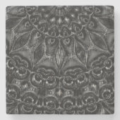 Charcoal Mandala Stenen Onderzetter (Voorkant)