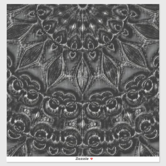 Charcoal Mandala Sticker (Vel)