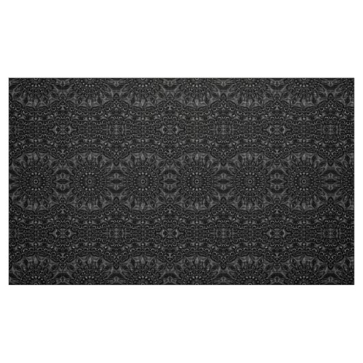 Charcoal Mandala Stof (Fat Quarter)