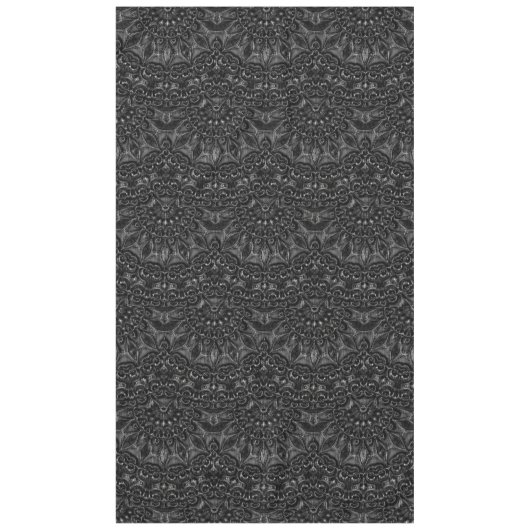 Charcoal Mandala Tablecloth Tafelkleed (Voorkant)