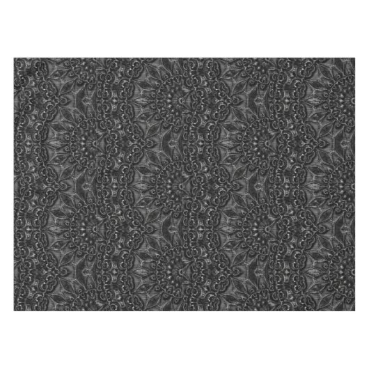 Charcoal Mandala Tafelkleed (Voorkant (Horizontaal))