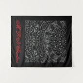 Charcoal Mandala Tapestry Wandkleed (Voorkant (horizontaal))