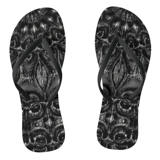Charcoal Mandala Teenslippers (Voetbed)