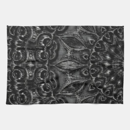 Charcoal Mandala Theedoek (Horizontaal)