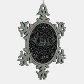 Charcoal Mandala Tin Sneeuwvlok Ornament (Links)