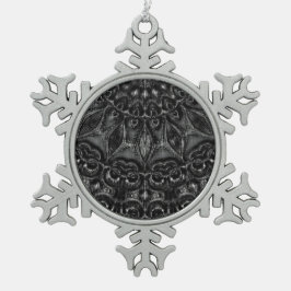 Charcoal Mandala Tin Sneeuwvlok Ornament