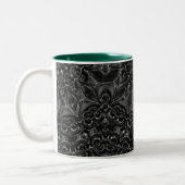 Charcoal Mandala Tweekleurige Koffiemok (Links)