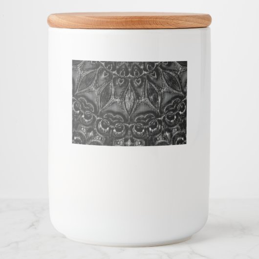Charcoal Mandala Voedselcontainer Etiket (Voorkant)