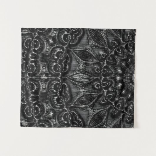 Charcoal Mandala Wandkleed (Voorkant (horizontaal))