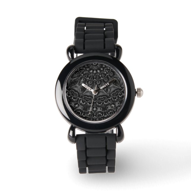 Charcoal Mandala Watch Horloge (Voorkant)