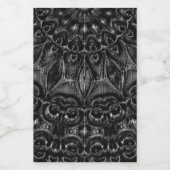 Charcoal Mandala Wijn Etiket (Enkel label)