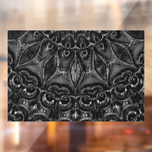 Charcoal Mandala Window Cling Raamsticker (Vel 2)