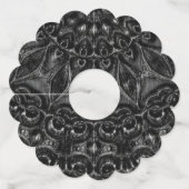 Charcoal Mandala Wine Glass Label (Achterkant)