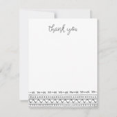 Charcoal Modern Boho bedankt Notitiekaartje (Voorkant)