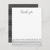 Charcoal Modern Boho bedankt Notitiekaartje (Voorkant / Achterkant)