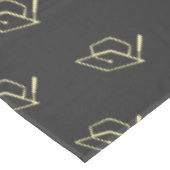 Charcoal Modern Graduation Photo Cap Pattern Tafelkleed (Gekanteld)