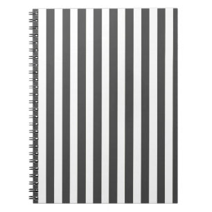 Charcoal Modern Stripes Notitieboek