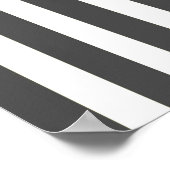 Charcoal Modern Stripes Poster (Hoek)