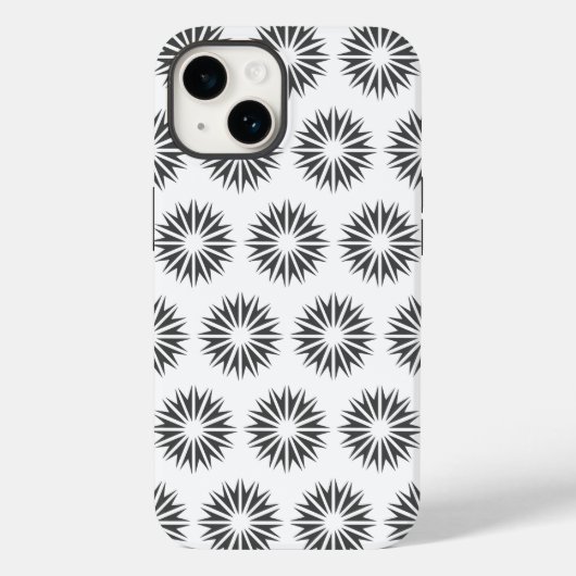 Charcoal Modern Sunbursts Case-Mate iPhone Case (Achterkant)